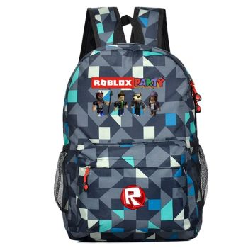 Roblox party backpack plaid bookbag (4 color)