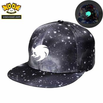 Sonic The Hedgehog Galaxy Snapback Hat Adjustable Flat Bill Baseball Cap Glow in the dark