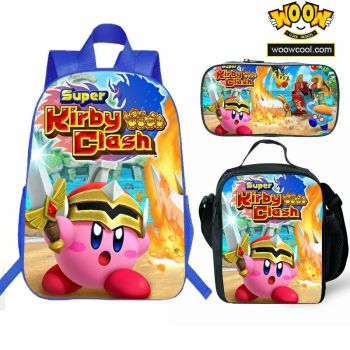 【NEW】 Kirby's backpack 3D Printed Fashion Travel School Bag Laptop Backpack