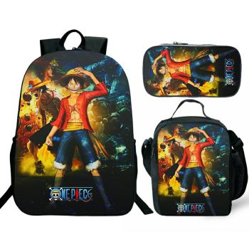 【NEW】One Piece Backpack Lunch box School Bag Kids Bookbag