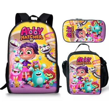 Abby Hatcher Backpack for Girls & Boys for Kindergarten & Elementary School, Adjustable Straps & Padded Back, Lightweight Travel Bag for Kids 