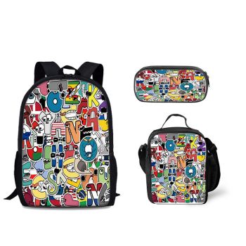 Alphabet Lore Backpack for Girls & Boys for Kindergarten & Elementary School, Adjustable Straps & Padded Back, Lightweight Travel Bag for Kids 