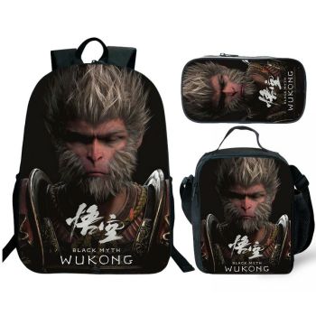 Black Myth: Wukong Backpack and Lunch box school bag Waterproof Bookbag Laptop bag Travel bag Kids Gifts Idea