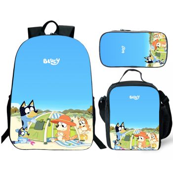 BLUEY Backpack and Lunch box Fortnight school bag Waterproof Bookbag Laptop bag Travel bag Kids Gifts Idea