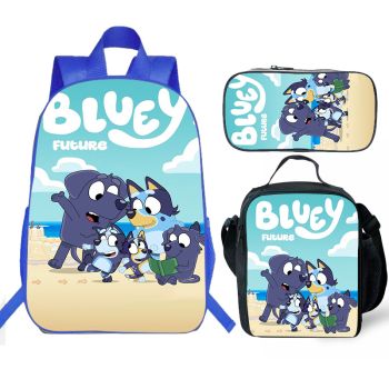 BLUEY Backpack for Girls & Boys for Kindergarten & Elementary School, Adjustable Straps & Padded Back, Lightweight Travel Bag for Kids 