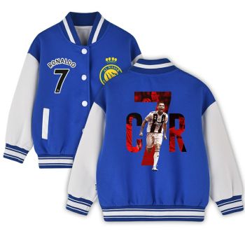 Boys Girls Cristiano Ronaldo Varsity Jacket Baseball Jacket Pop Jacket  Coats