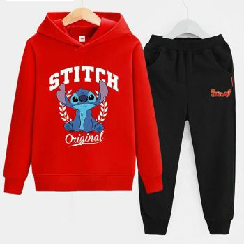 Boys Girls Stitch Hoodies Cotton Sweatshirts Outfits
