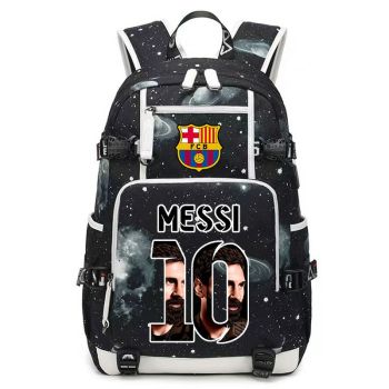 Boys Messi Backpack 600D Oxford Waterproof Messi Cool Bookbag School Bags for Kids Gifts 