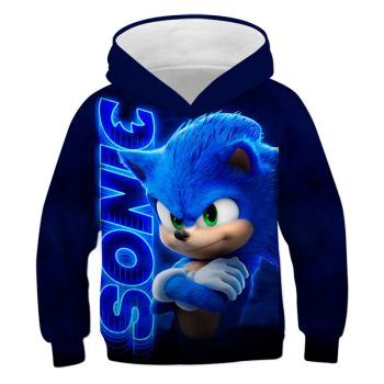 Boys Sonic The Hedgehog Hoodie 3D Print Sweatshirt Fashion Clothing