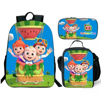 Baby Girl Boys Cocomelon Backpack Lunch box School Bag Kids Bookbag