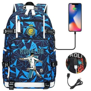 Cristiano Ronaldo Backpacks For Boys Girls CR7 Bookbags 600D Waterproof Oxford School Bag Kids Gifts