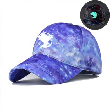 Dragon Ball Tie-dyed Snapback Hat Adjustable Flat Bill Baseball Cap Glow in the dark