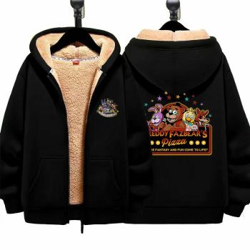 Five Nights at Freddy's Boys Girls Kid's Winter Sherpa Lined Zip Up Sweatshirt Jacket Hoodie 1