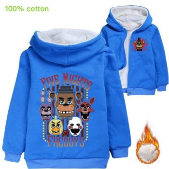 Kids Cinq Nights at Freddy's Zip coton manteau Hoodies Sweat-shirt Cardigan Veste 