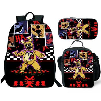 FNAF Party Five Nights at Freddy's Backpack Lunch box School Bag Kid Bookbag 