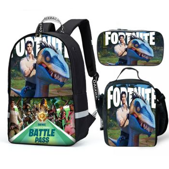 Fortnite C4S3 backpack bookback kids boys school Lunch box School Bag