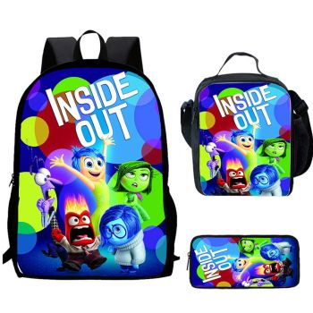 Inside Out 3 Piece Backpack Set for Pre-School Girls & Boys, Kids 16" School Bag 