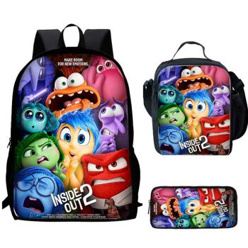 Inside Out Backpack and Lunch box Inside Out school bag Waterproof Bookbag Laptop bag Travel bag Kids Gifts Idea