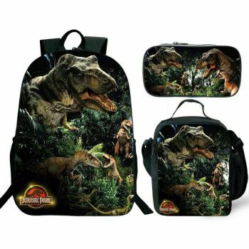 【NEW】Jurassic World backpack kids boys school Lunch box School Bag