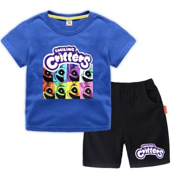 Smiling Critters Boys Cotton T-shirt Tops Short Sleeve Casual Summer Costumes