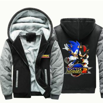 Kids Sonic Jackets Thick Fleece Hoodies Winter Coats 1