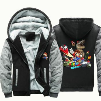 Kids Super Mario Jackets Thick Fleece Hoodies Winter Coats 2