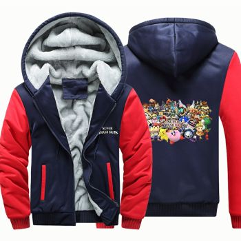 Kids Super Smash Bros Camouflage Jackets Thick Fleece Hoodies Winter Coats 1