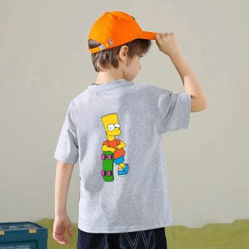 Kids The Simpsons T-Shirt Cotton Shirt Funny Youth Tee