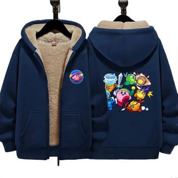 Kirby's Unisex Boy's Girls Winter Warm Sherpa Lined Zip Up Sweatshirt Fleece Jacket