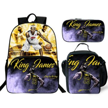 LeBron James Backpack and Lunch box school bag Waterproof Bookbag Laptop bag Travel bag Kids Gifts Idea