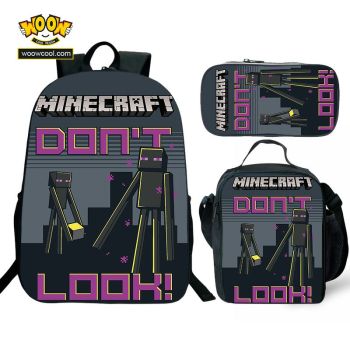 NEW Minecraft kids backpack school bag boys
