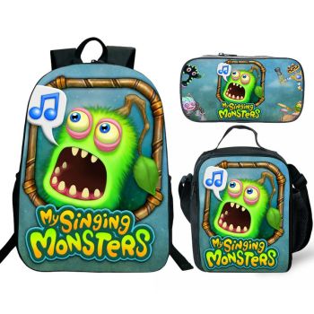 My Singing Monsters Backpack Lunch box School Bag Kids Bookbag