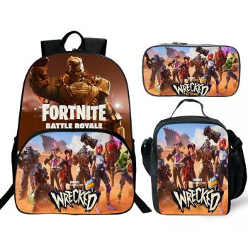 NEW Fortnite Chapter 5 Season 3 Backpack Lunchbox Boys Girls Bookbag Travel bag Kids Gifts Idea 