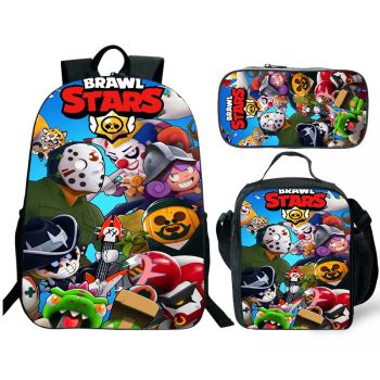 NEW Brawl Stars Backpack and Lunch box school bag Waterproof Bookbag Laptop bag Travel bag Kids Gifts Idea