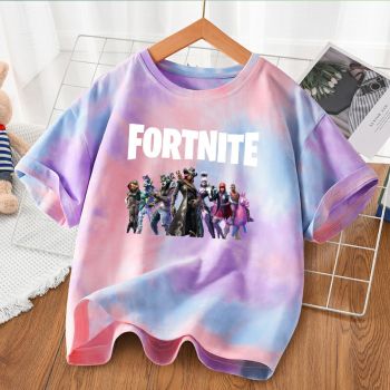 New Fortnite Tie dye T-Shirt Kids Cotton Shirt