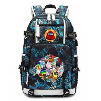 NEW kids Among Us  backpack USB bookbag school bag 1