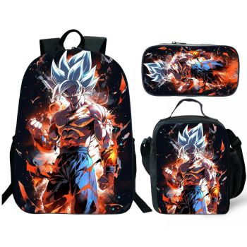 NEW Kids Dragon Ball Z Backpack Lunch box For School Bag Boys Girls Bookbag