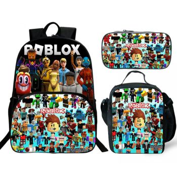 NEW Roblox Backpack For School Bag Waterproof Roblox Bookbag and Lunchbox Kid Gifts  