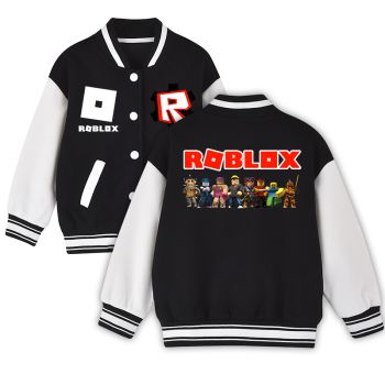 NEW Roblox Kids Varsity Jacket Girls Boys Baseball Jacket Bomber Coat School Jackets with Pocket
