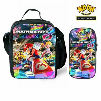 NEW Super Mario Lunch Box Waterproof Insulated Lunch Bag Portable Lunch box