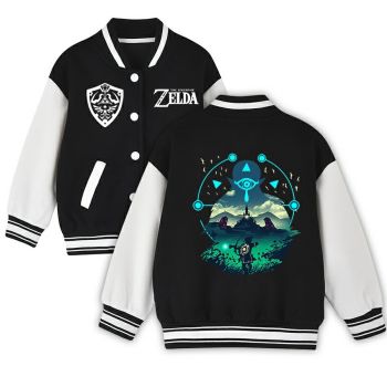 NEW  The Legend of Zelda Varsity Jacket Girls Boys Baseball Jacket Bomber Coat POP Jackets with Pocket