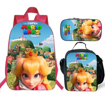 Super Mario Princess Peach backpack 3D Printed Fashion Travel School Bag Laptop Backpack