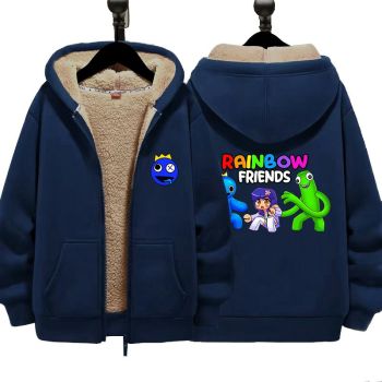 Rainbow friends Unisex Boy's Girls Winter Warm Sherpa Lined Zip Up Sweatshirt Fleece Jacket 5