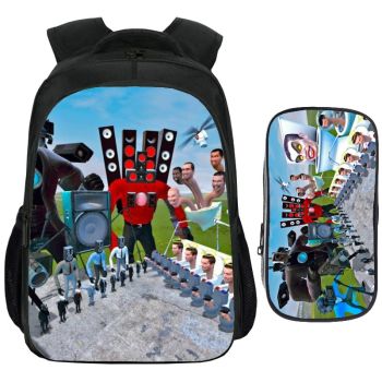 Skibidi toilet titan Backpack and Lunch box titan school bag Waterproof Bookbag Laptop bag Travel bag Kids Gifts Idea