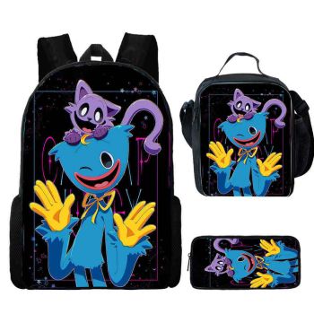 Smiling critters Backpack and Lunch box New Roblox Cool Bookbag School bag Boy Gifts