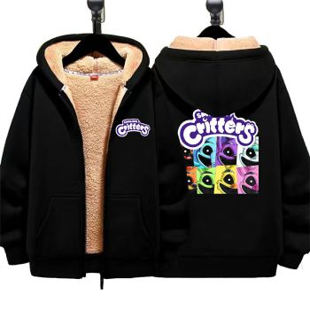 Smiling Critters Boys Girls Kid's Winter Sherpa Lined Zip Up Sweatshirt Jacket Hoodie 