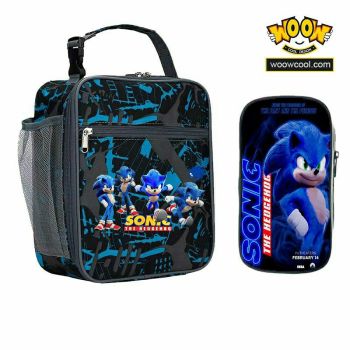 Sonic The Hedgehog Lunch Box Waterproof Insulated Lunch Bag Portable Lunch box 