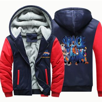 Kids Space Jam Jackets Thick Fleece Hoodies Winter Coats 