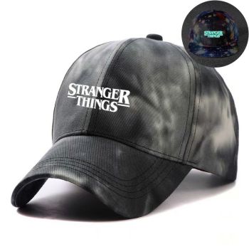 Stranger Things Tie-dyed Snapback Hat Adjustable Flat Bill Baseball Cap