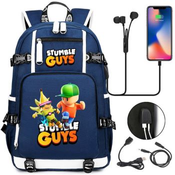 Stumble Guys Backpacks For Boys Girls Stumble Guys Bookbags 600D Waterproof Oxford School Bag Kids Gifts